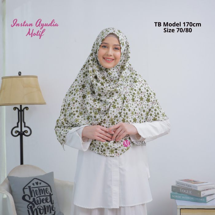 JILBAB INSTAN AYUDIA STANDARD HIJAB MOTIF KERUDUNG SYARI - MUSLIMAONLINESTORE