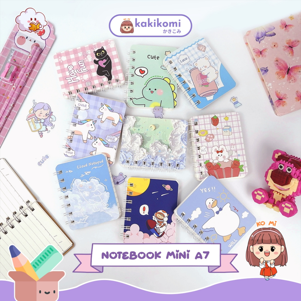 

Notebook A7 Buku Kecil Lucu Karakter Catatan Scrapbook Mini Buku Notes Kecil Alat Tulis Sekolah 80 Lembar