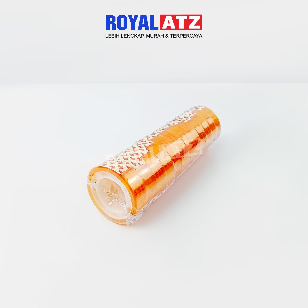 

Isolasi Bening / Selotip Hore Kuning Ukuran 12 Mm x 10 Yard Per Slop 12 Pcs