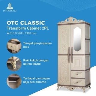 LEMARI PAKAIAN OLYMPLAST 2 PINTU CLASSIC