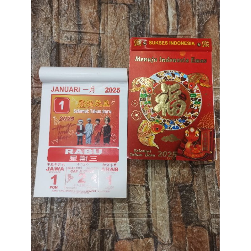 

kalender harian sobek ukuran sedang 2025 komplit