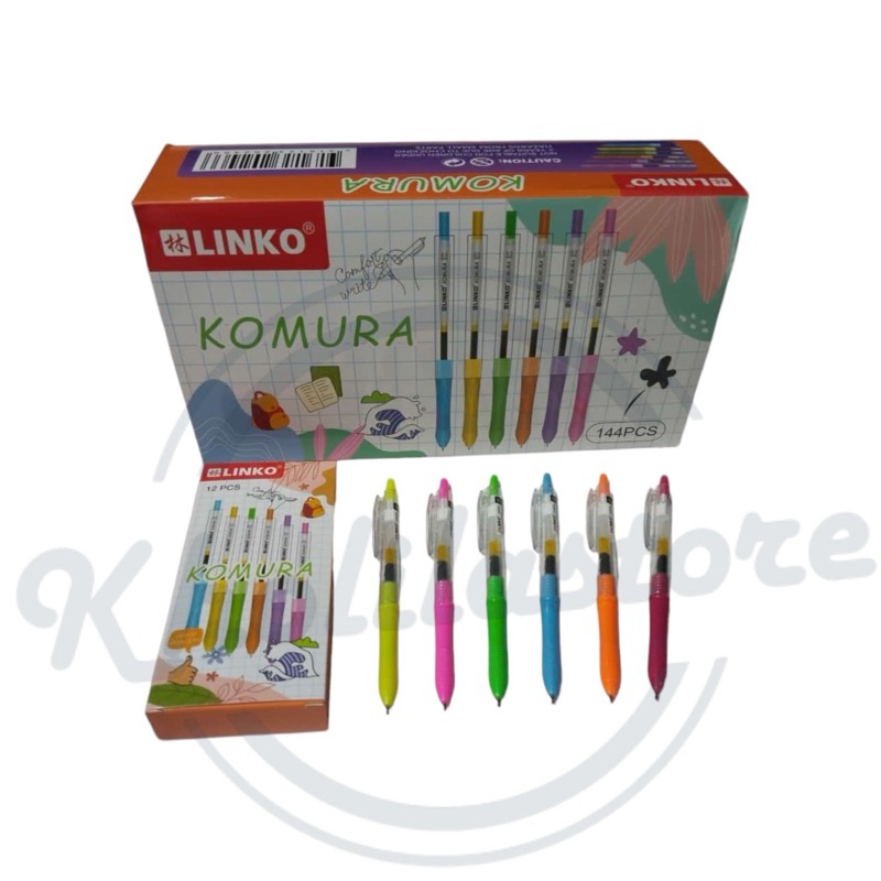 

Pulpen Gel Cetekan Komura Linko isi 12 pcs