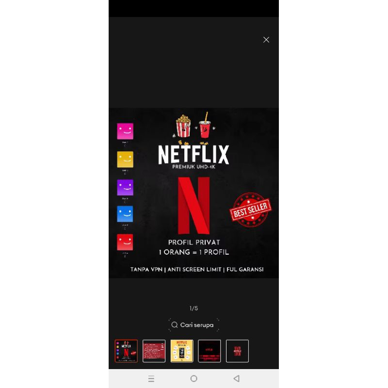 Netflix 1 bulan Anti screen