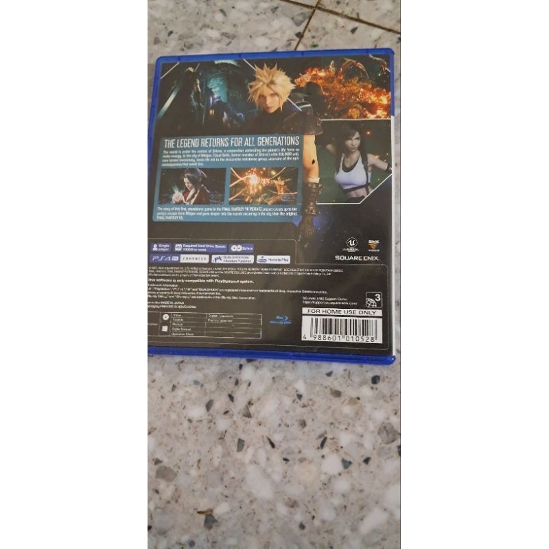 kaset ps4 sekend final fantasy 7 remake