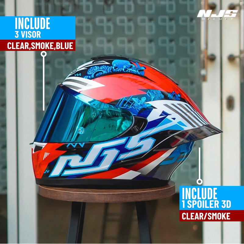 PAKET GANTENG NJS ZX1 Motif Unity | Paket Ganteng Helm