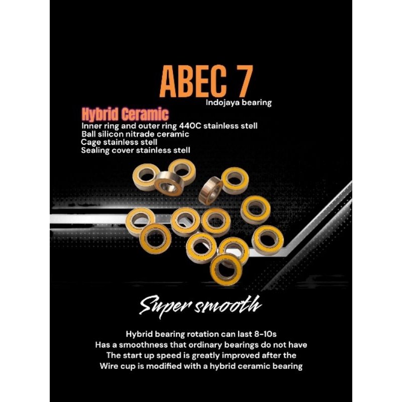 Bearing hybrid ceramic S 688 2os abec7 super smooth 8x16x5