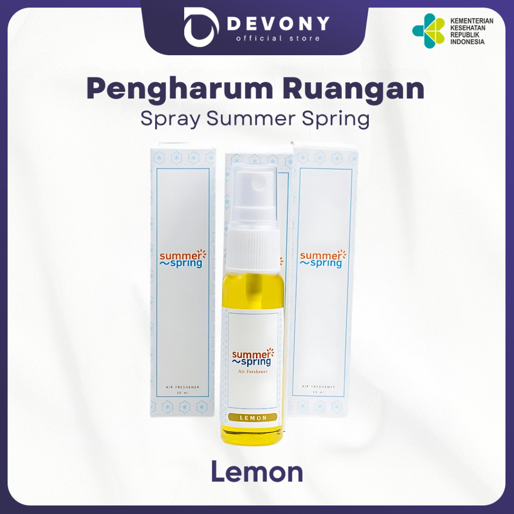 SummerSpring Spray Pengharum Mobil AC Aroma Lemon Pewangi Ruangan Kamar Tidur Parfum Kamar Mandi
