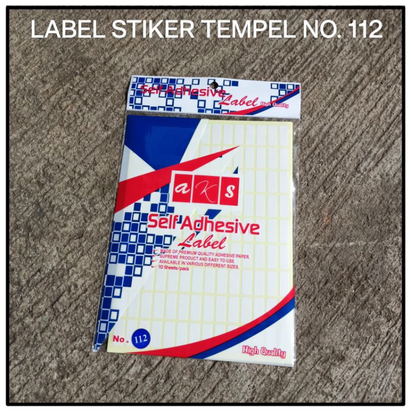 

1 Pak Label Stiker Tempel Murah No.112 Isi 10 Lembar