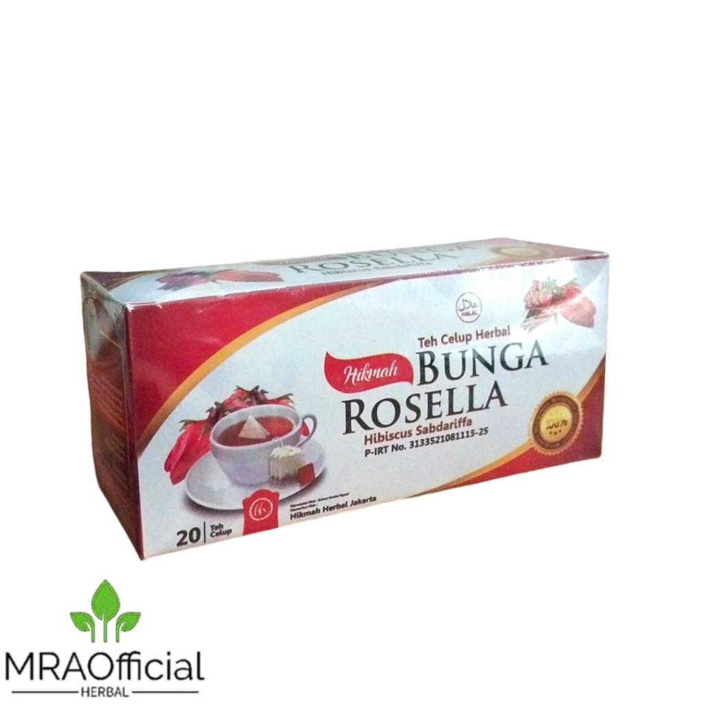 

Teh Celup Bunga Rosella Hikmah | Teh Herbal Bunga Rosela Isi 20 Tea Bag Original