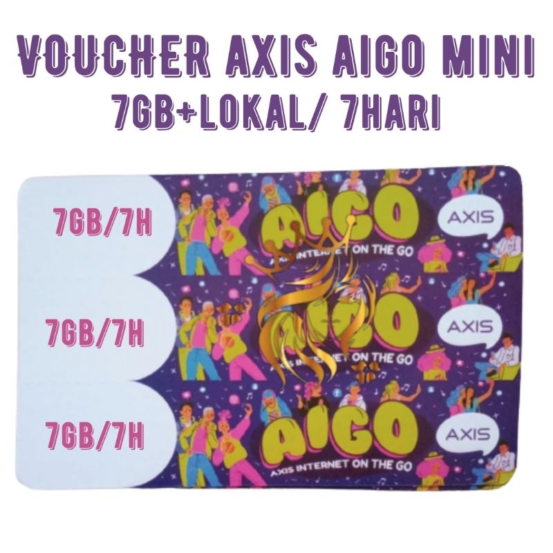 VOUCHER AXIS AIGO MINI 7GB+LOKAL 7HARI
