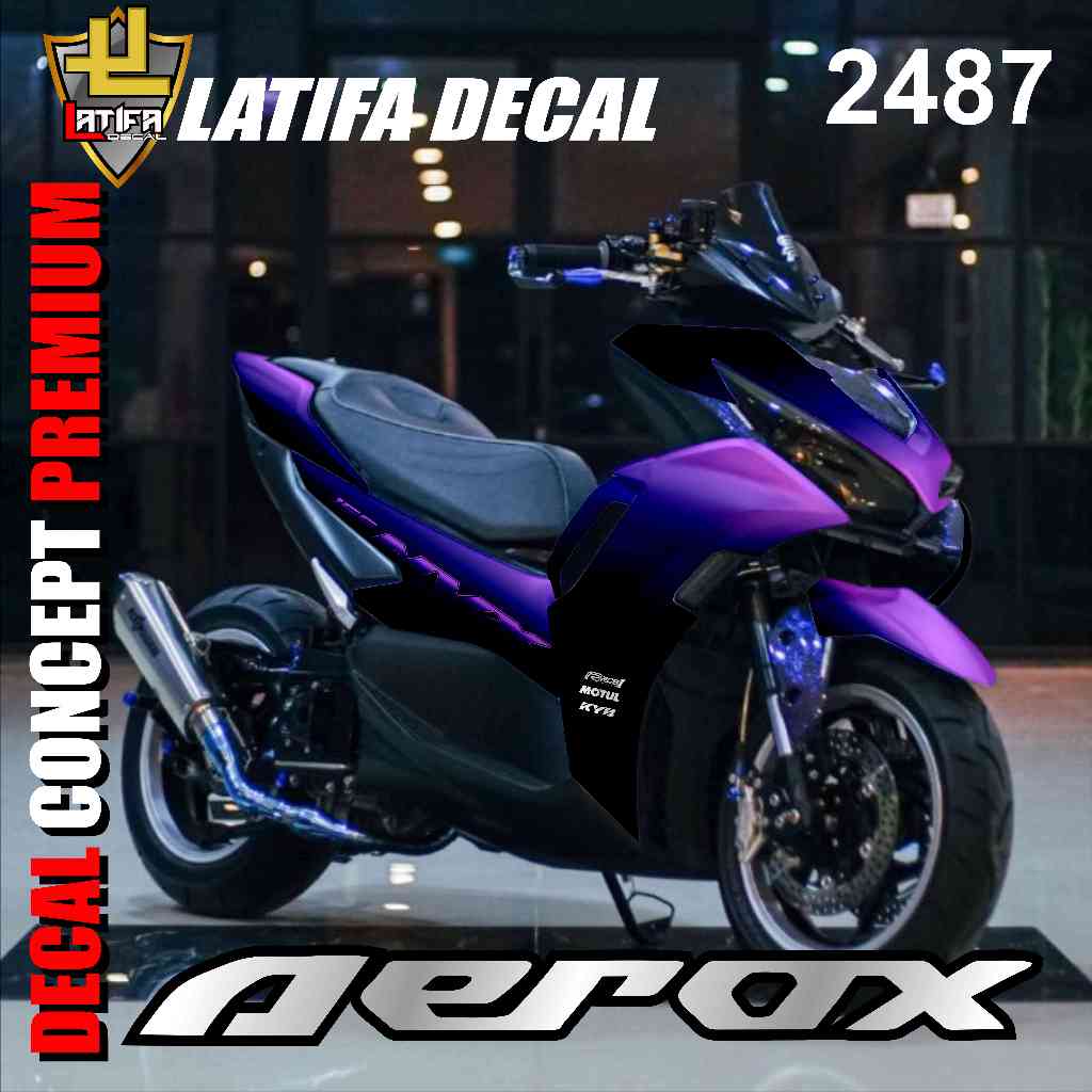 Decal Fullbody Aerox new 2020-2023 Motif List  Simple Gradasi - Sticker Gradasi AEROX NEW