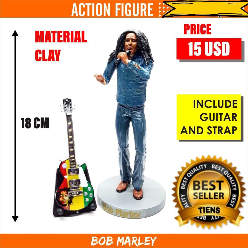 Action figure bob marley pajangan hiasan rak dinding skala 1 :12