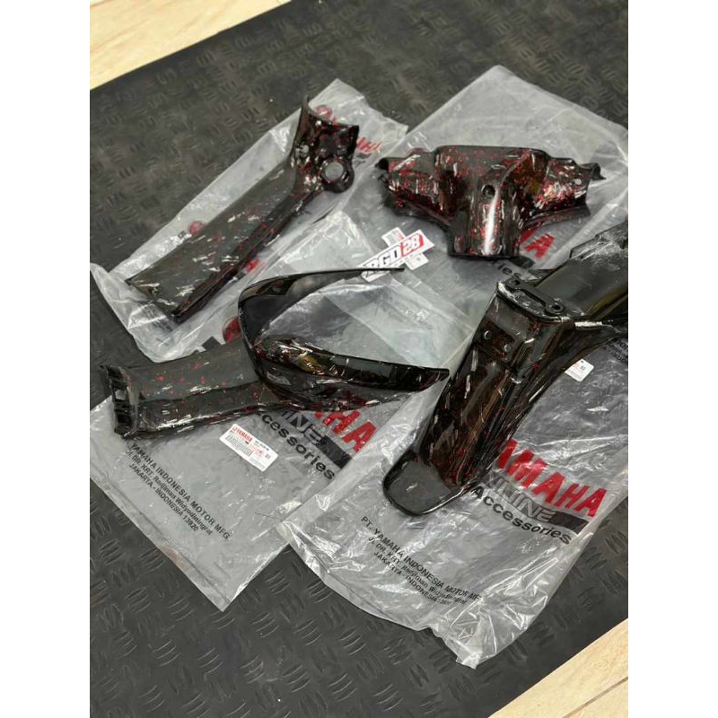 body set kasar fizr carbon original baru skining carbon forget merah diamond