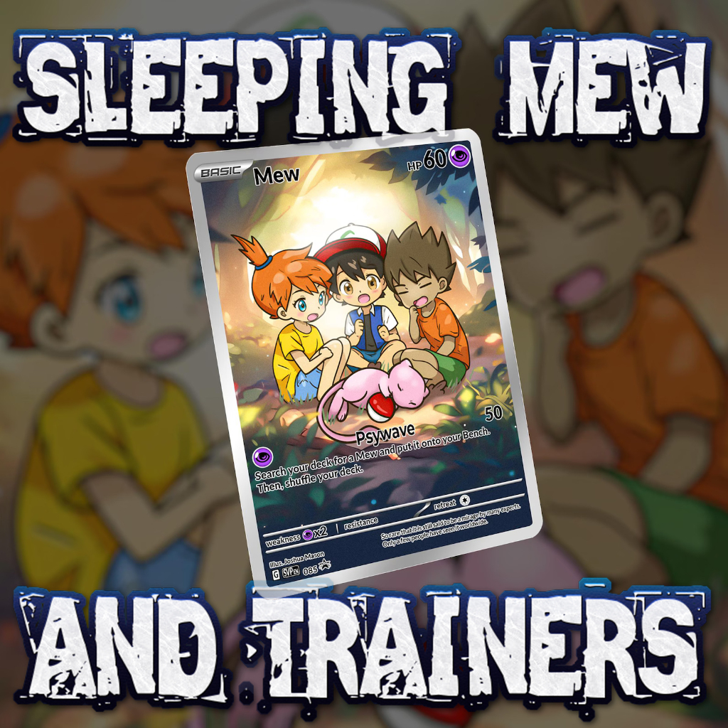 KARTU POKEMON TCG HOLOGRAM ENGLISH VERSION FULL ART - MEW AND TRAINERS