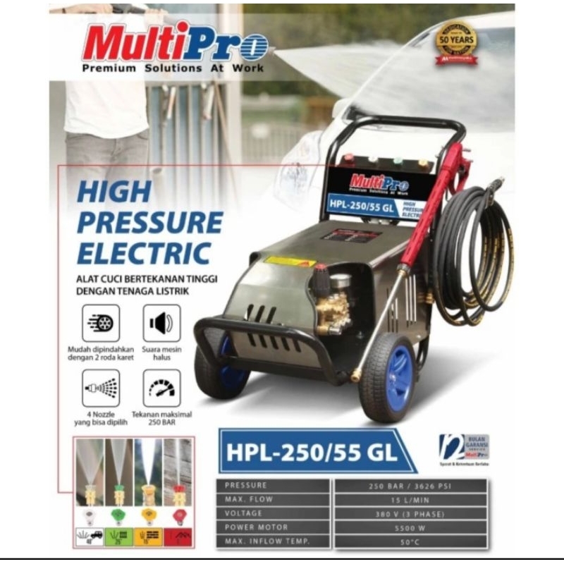 Jet Cleaner High Pressure Washer 250 Bar Multipro Terbaik Original
