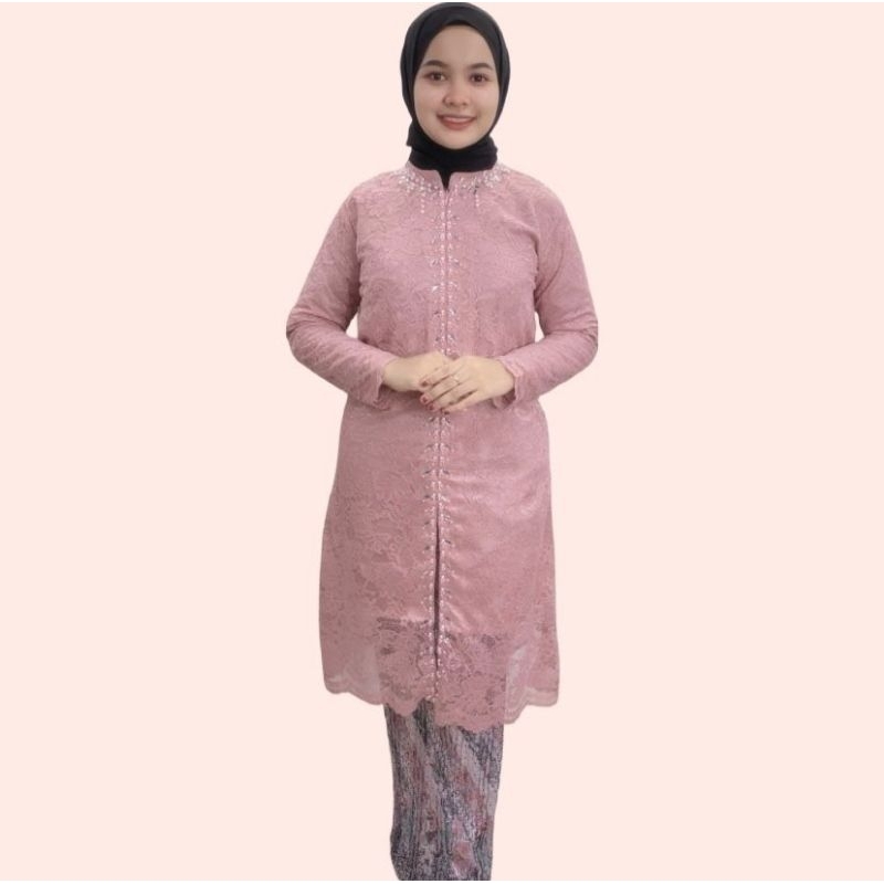 TUNIK Kartini brokat MAHALINA PAYET MUTIARA ELEGAN