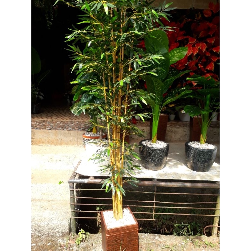 Pohon bambu kuning sintetis artificial
