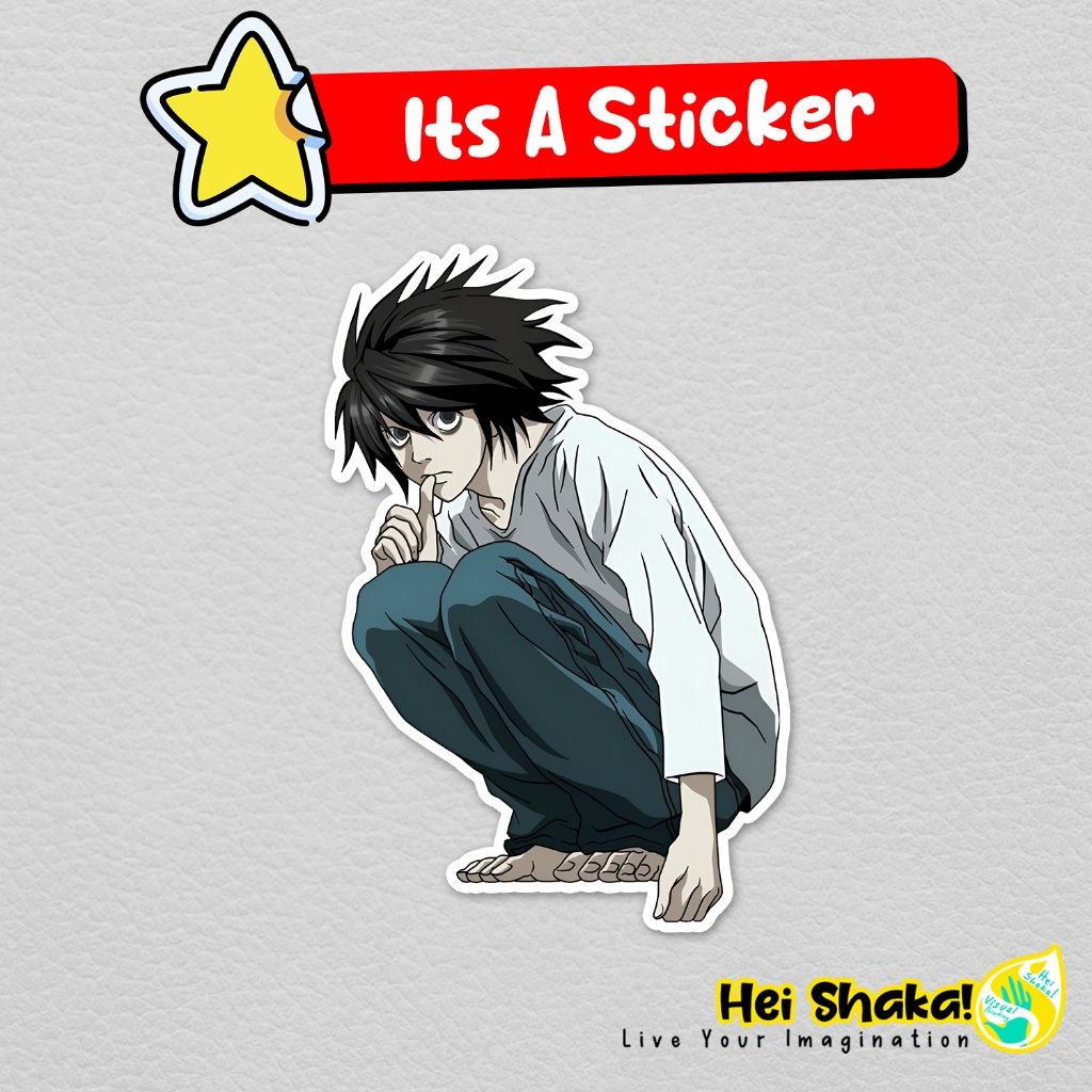 

Stiker L Death Note Lawliet Sticker Vinyl Anime Manga Jepang Bahan Anti Air