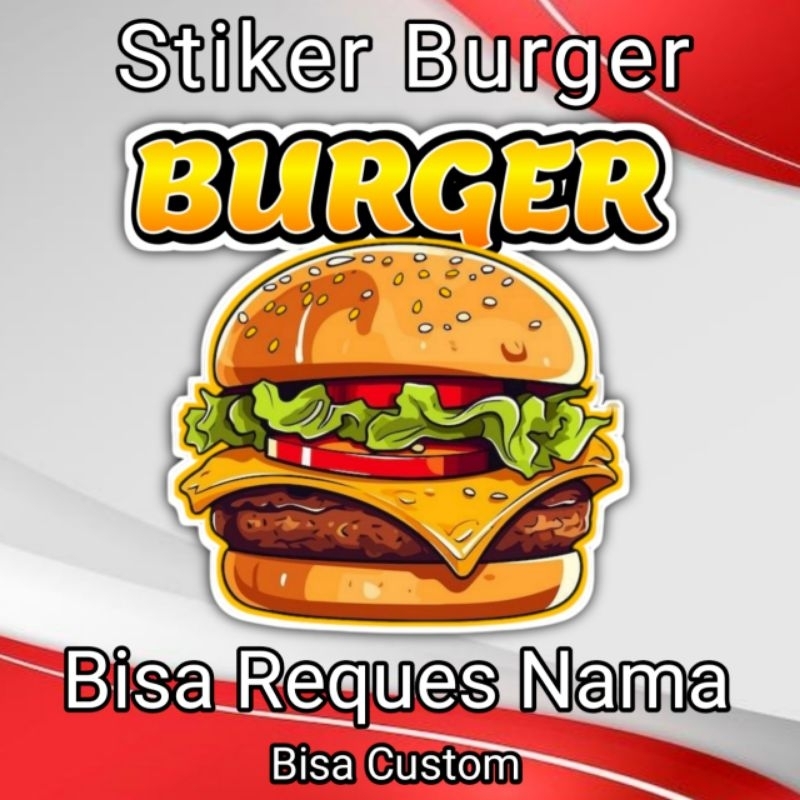 

Stiker Burger | Stiker Aksesoris Jualan