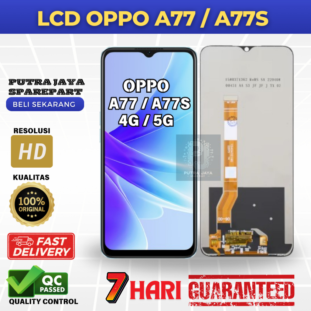 LCD TOUCHSCREEN OPPO A77 5G  A77S 4G / LCD  OPPO AA77S  4G DAN A77 5G ORIGINAL FULSET