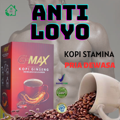 

KOPI G-MAX - Kopi Gingseng Stamina Pria 1 Box isi 10 sachet Original