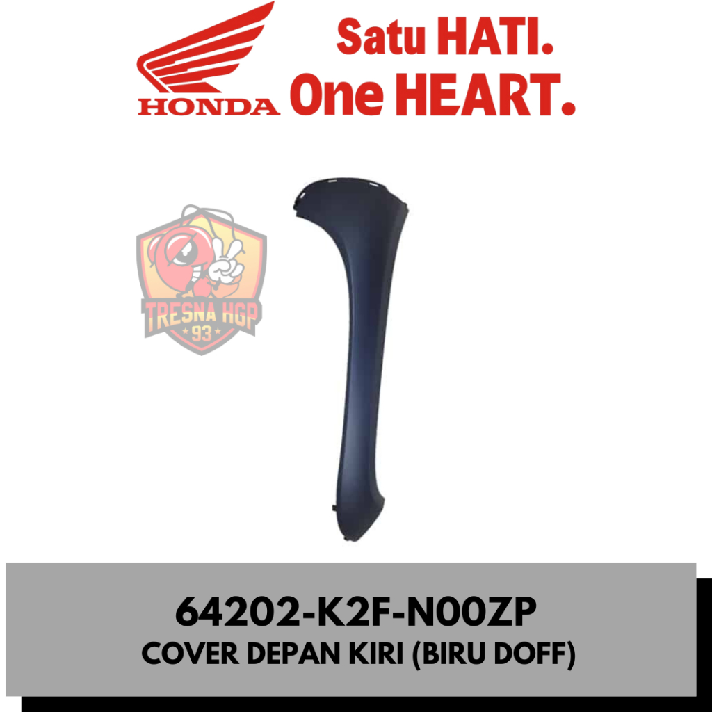 64202-K2F-N00ZP COVER DEPAN KIRI (BIRU DOFF) NEW SCOOPY ESP K2F ORIGINAL | COVER L FRONT 64202K2FN00