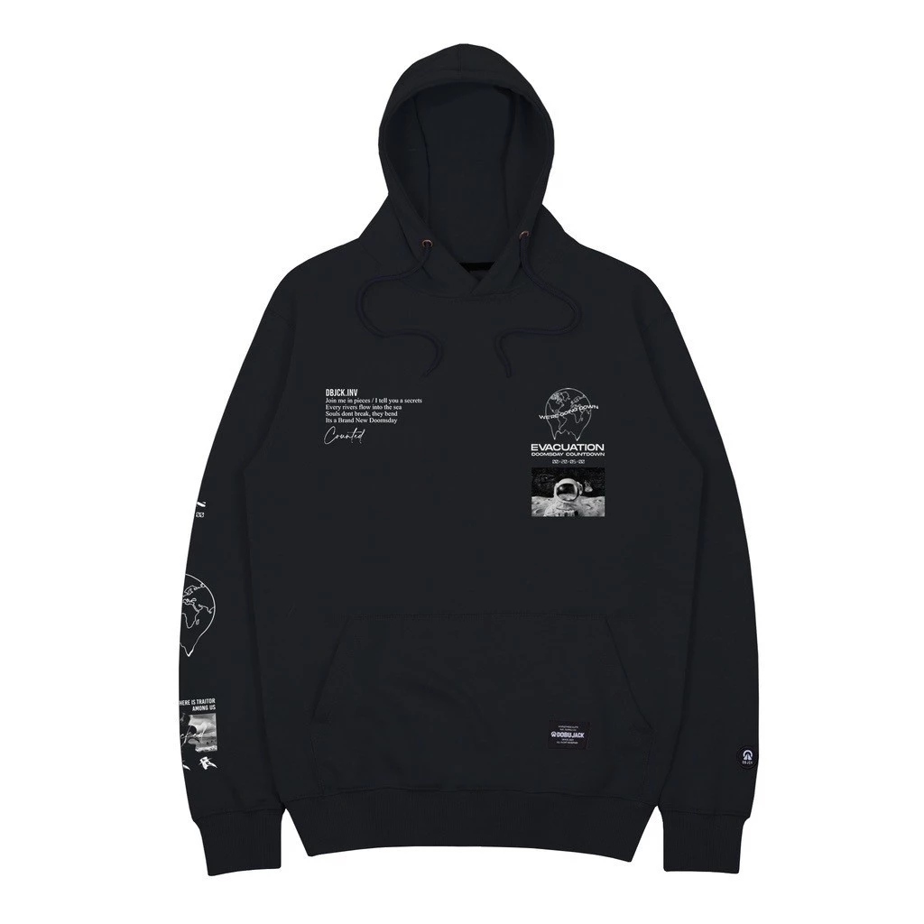 Hoodie Pria Dobujack Evacuation Black - Hoodie Dobujack Evacuation Pria Wanita /Sweater Hoodie/ Swea