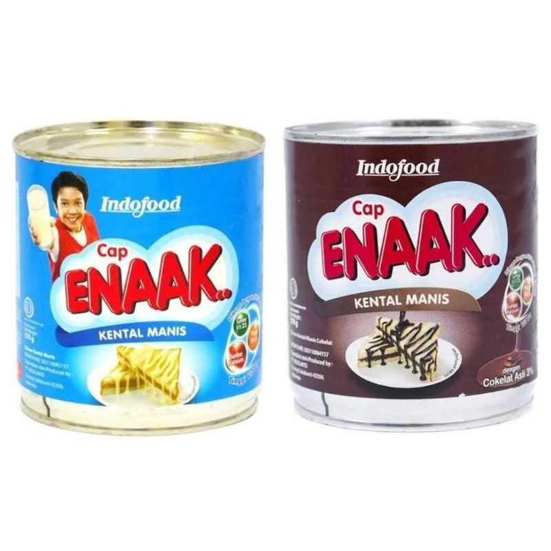 

susu cap enak kaleng putih / coklat