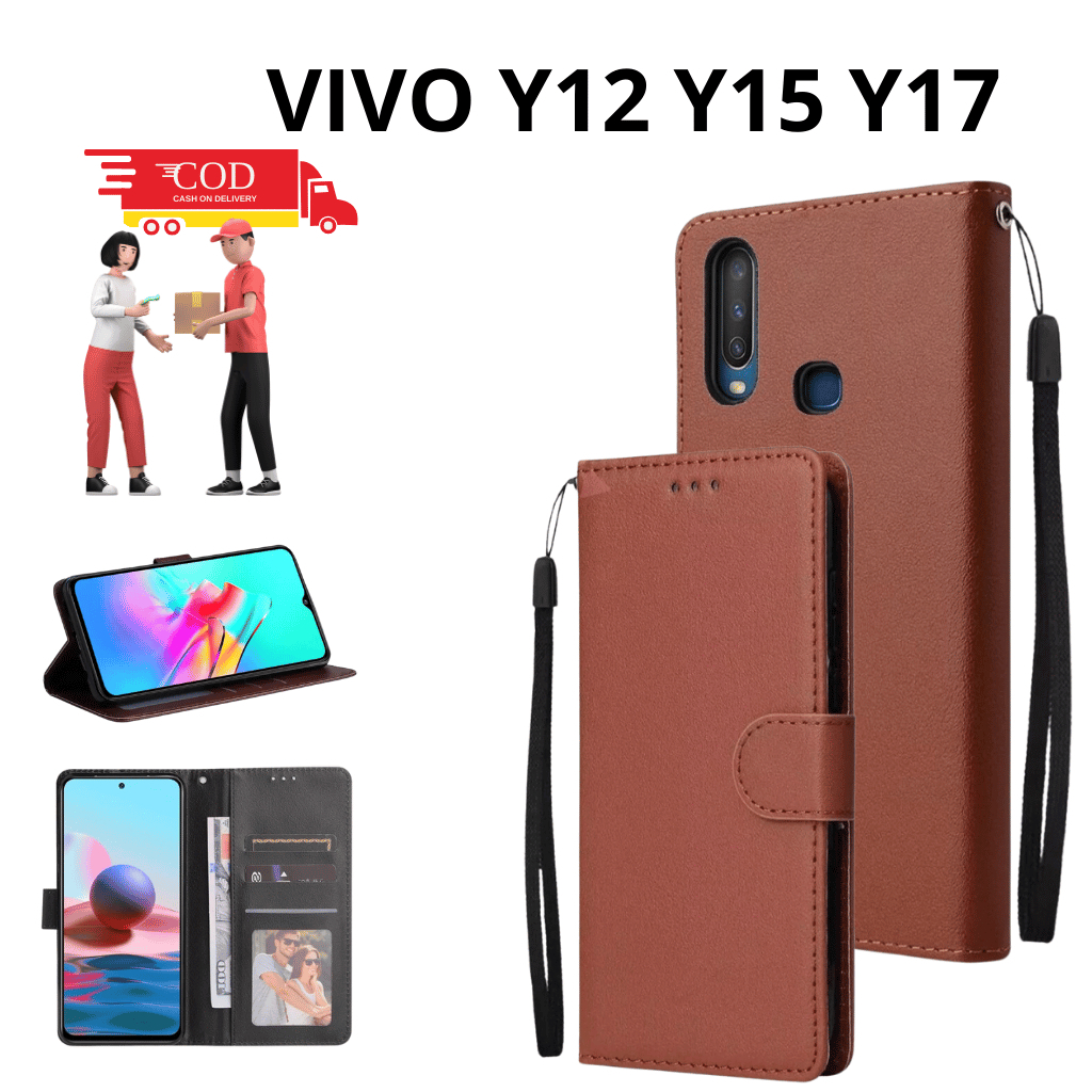 CASE HP VIVO Y12 Y15 Y17 CASE DOMPET FLIP CASE WALLET FLIP LEATHER CASE PREMIUM-FLIP WALLET