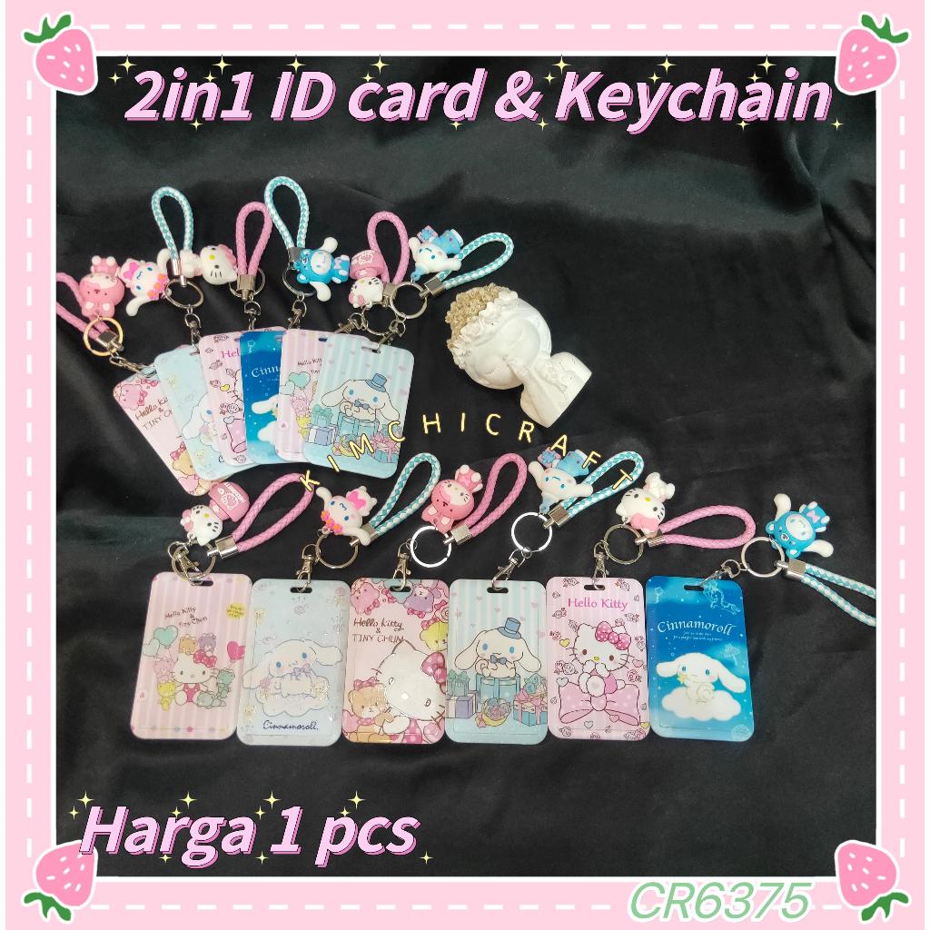 

2IN1 ID CARD & KEYCHAIN / GANTUNGAN KUNCI TEMPAT KARTU / TEMPAT KARTU HELLO KITTY /TEMPAT KARTU CINNAMOROLL/ PELINDUNG KARTU FLAP / ID CARD KARAKTER LUCU / SANRIO NAME TAG CARD HOLDER / CR6375