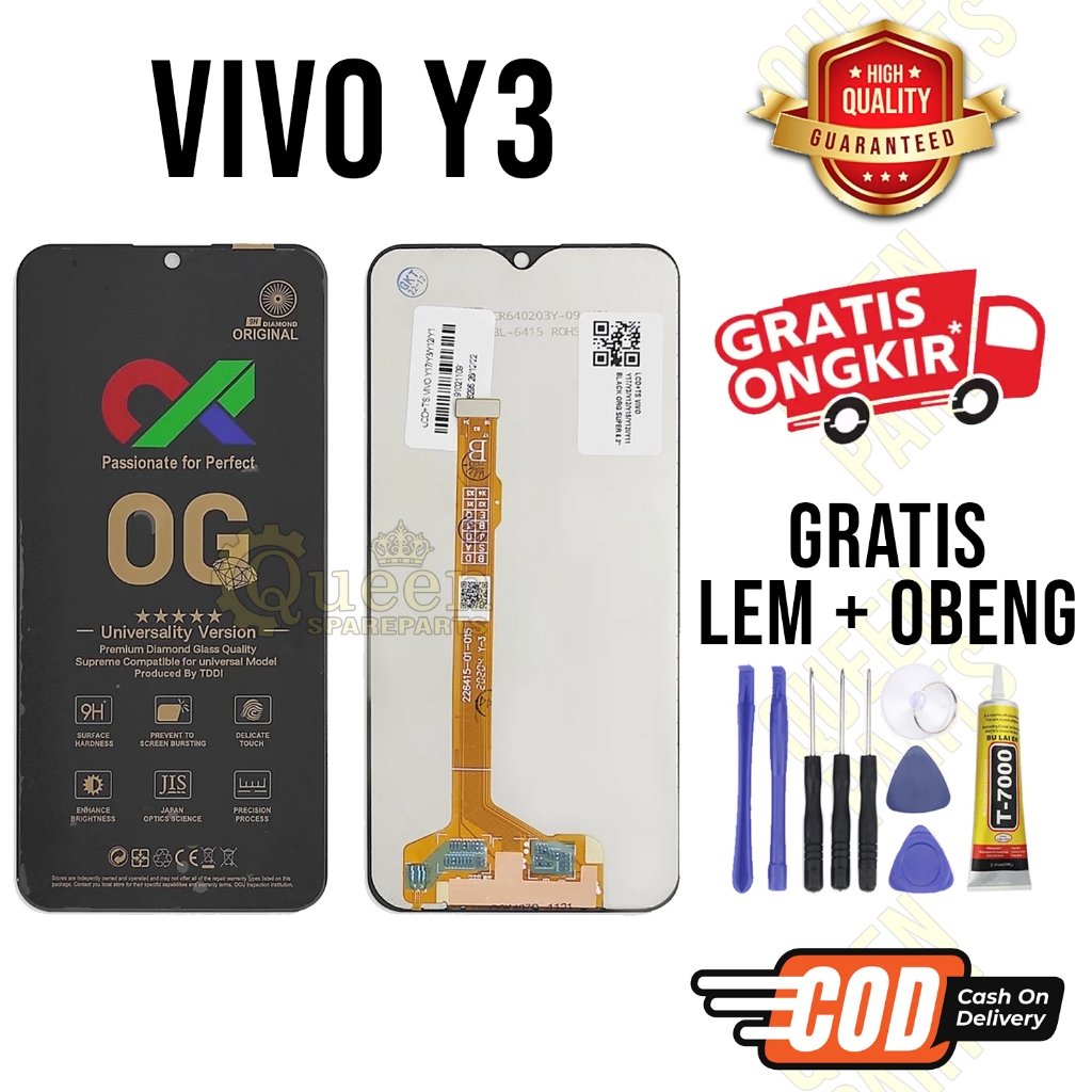 Lcd Touchscreen Vivo Y3 Original OEM Lcd Vivo Y3 Fullset GRATIS LEM OBENG