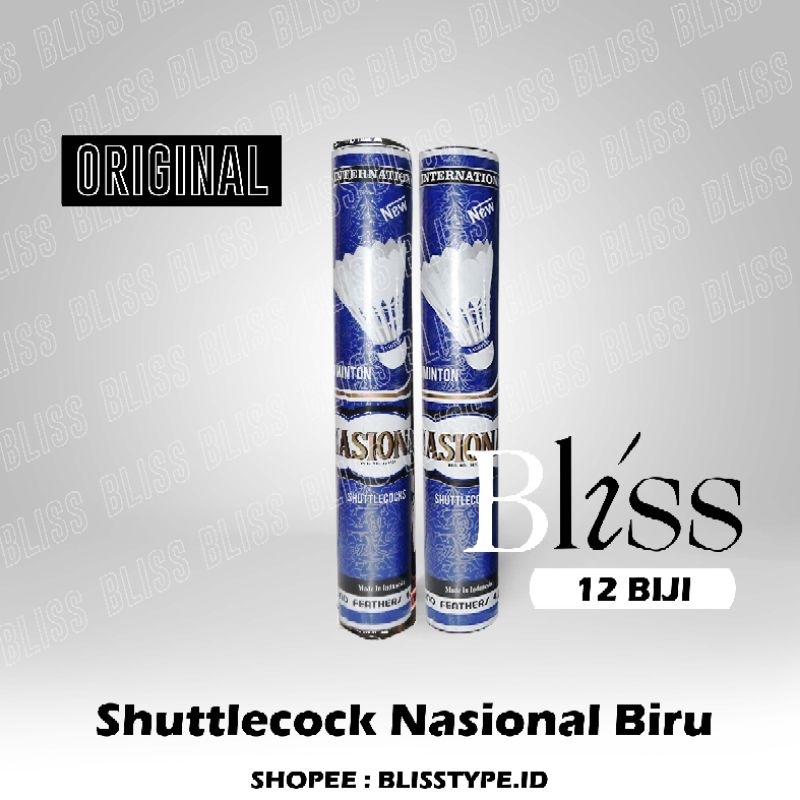 Shuttlecock Nasional Biru / kok Nasional Biru/ BOLA BADMINTON Nasional Biru  ORIGINAL