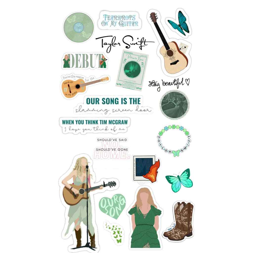

Stiker Taylor Swift Stiker hp, laptop, koper, lemari dll