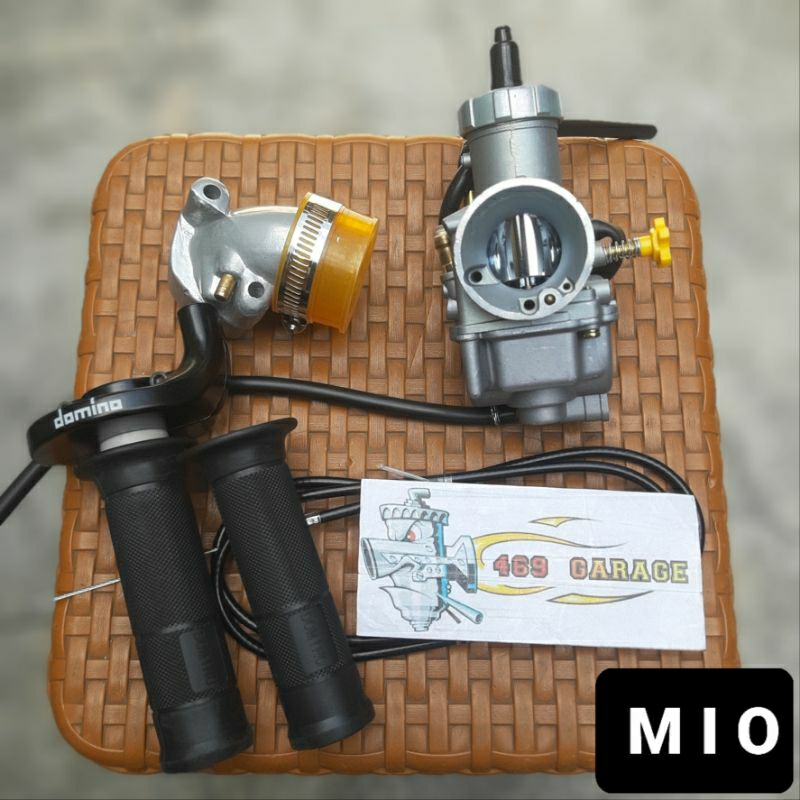 Yamaha Mio Sporty/Smile | Paket Karburator Pe24 26 28+Manipol Mio Teflon+Gas Spontan Non Tombol