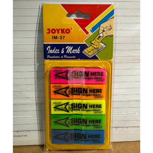 

(1 PACK / 24 PCS) Index & Mark Penanda Pembatas Joyko IM-37 Plastik
