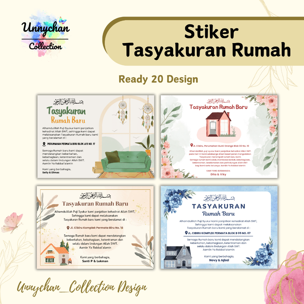 STIKER SYUKURAN RUMAH/STIKER TASYAKURAN RUMAH/LABEL SYUKURAN RUMAH