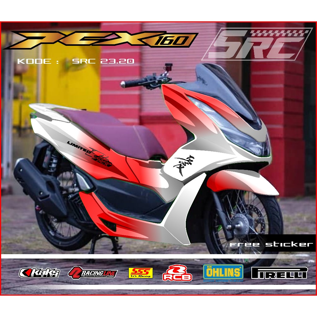 COD Sticker Decal Full Body Honda Pcx Cbs Abs 160 Tahun 2021 2022 2023 2024 Sticker Full Body Pcx 16