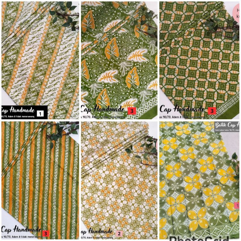 KAIN BATIK KATUN PREMIUM KAIN BATIK CAP GARUTAN HIJAU BATIK CAP HIJAU ASLI