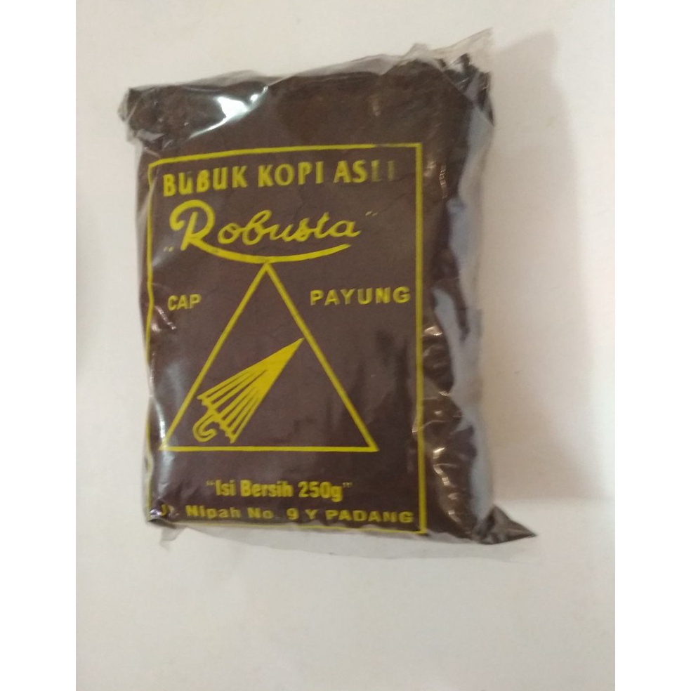 

Big Discount Kopi Bubuk Robusta Cap Payung 25 gram Asli Padang