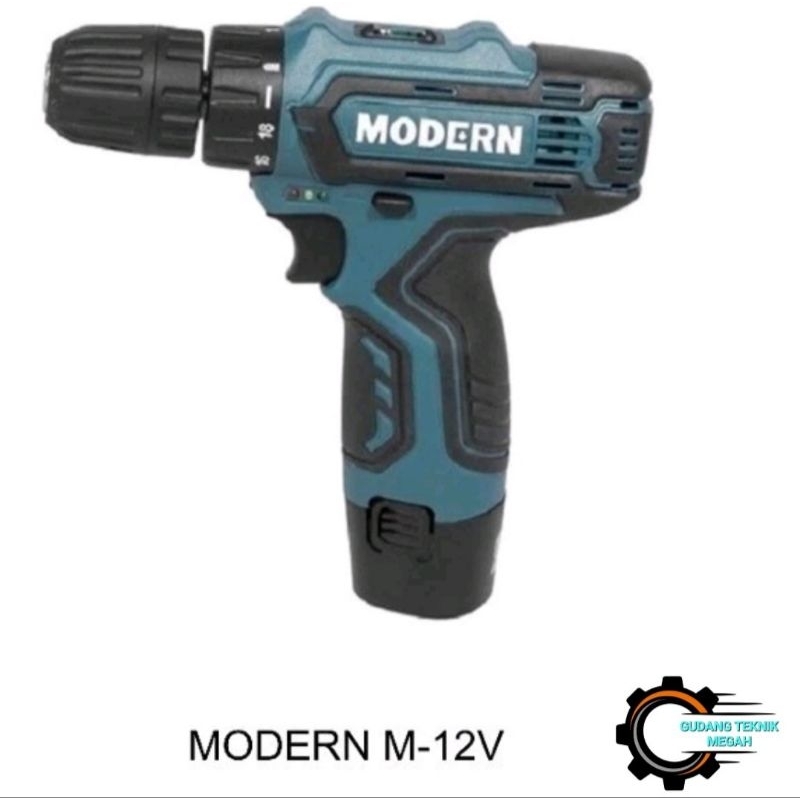 Modern Mesin Bor Cordless Drill Tangan Baterai  Batre M12 M12V