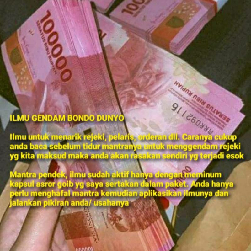 

ILMU REJEKI (GEN DAM BONDO DUNYO)