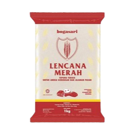 

Tepung terigu Lencana Merah kemasan pabrik 1 kg