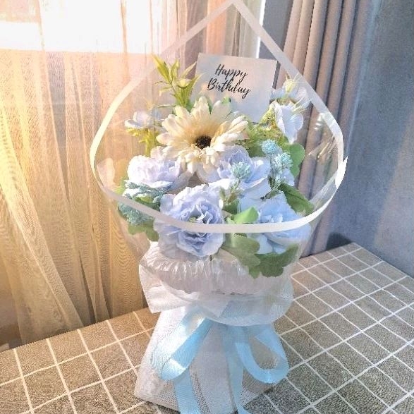 ELHERMA Buket Bunga Artificial Korean Style STANDAR kado ulang tahun wisuda