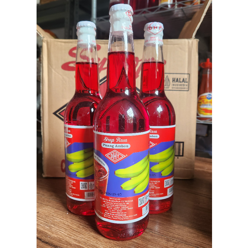 

AKEH Sirup DHT Makassar Pisang Ijo 620 ml kemasan asli sirup merah