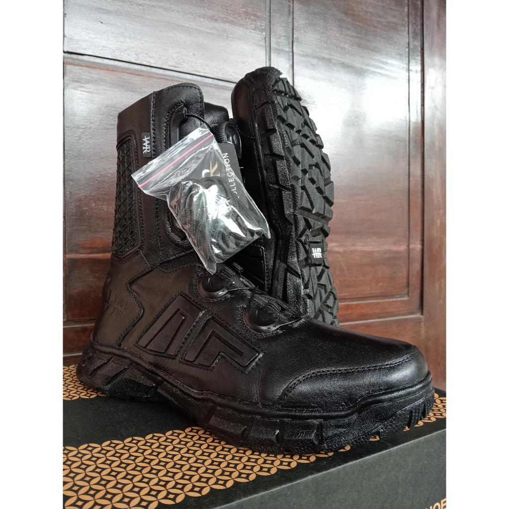 Sepatu WR 003 Tactical / Sepatu PDL model tali putar WR tactical boots / Sepatu Tali Putar Model Cen