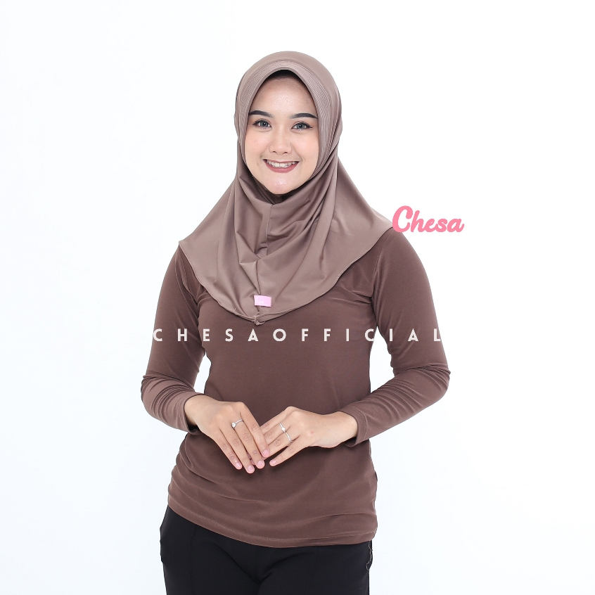 Hijab Bergo Sporty Ukuran M Kerudung Instan Olahraga Jilbab Sporty Jersey