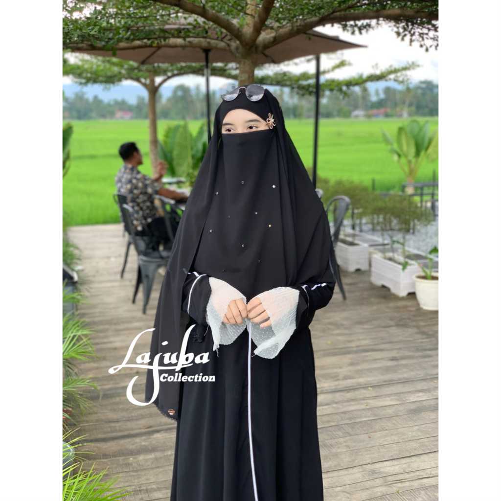 [ABAYA HITAM SIMPEL] Murah Abaya Nahwa Abaya Hitam Layer Kekinian Model Rompi - ABAYA NAHWA - Gamis 
