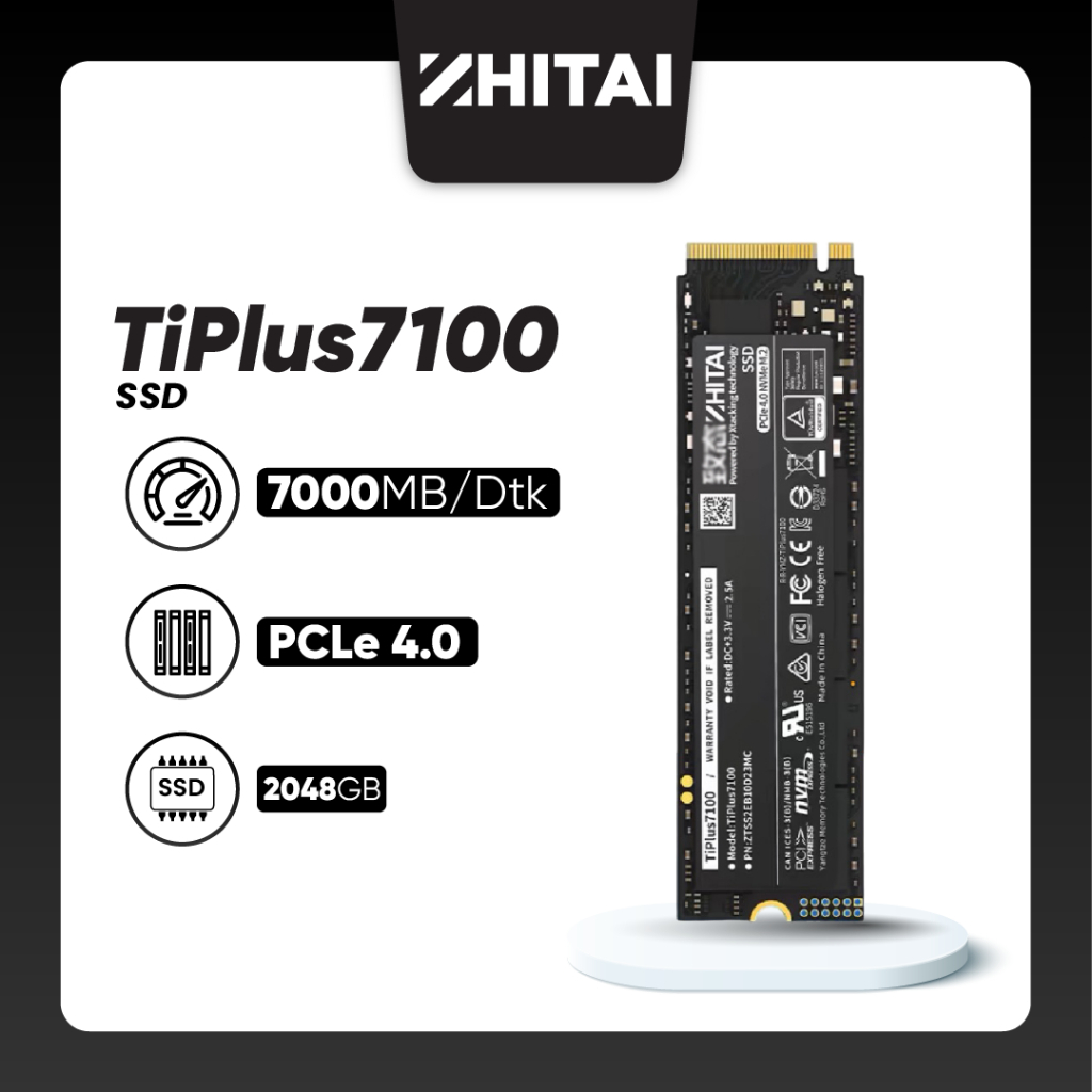 SSD ZHITAI TiPlus7100 1TB Nvme PCle 4.0