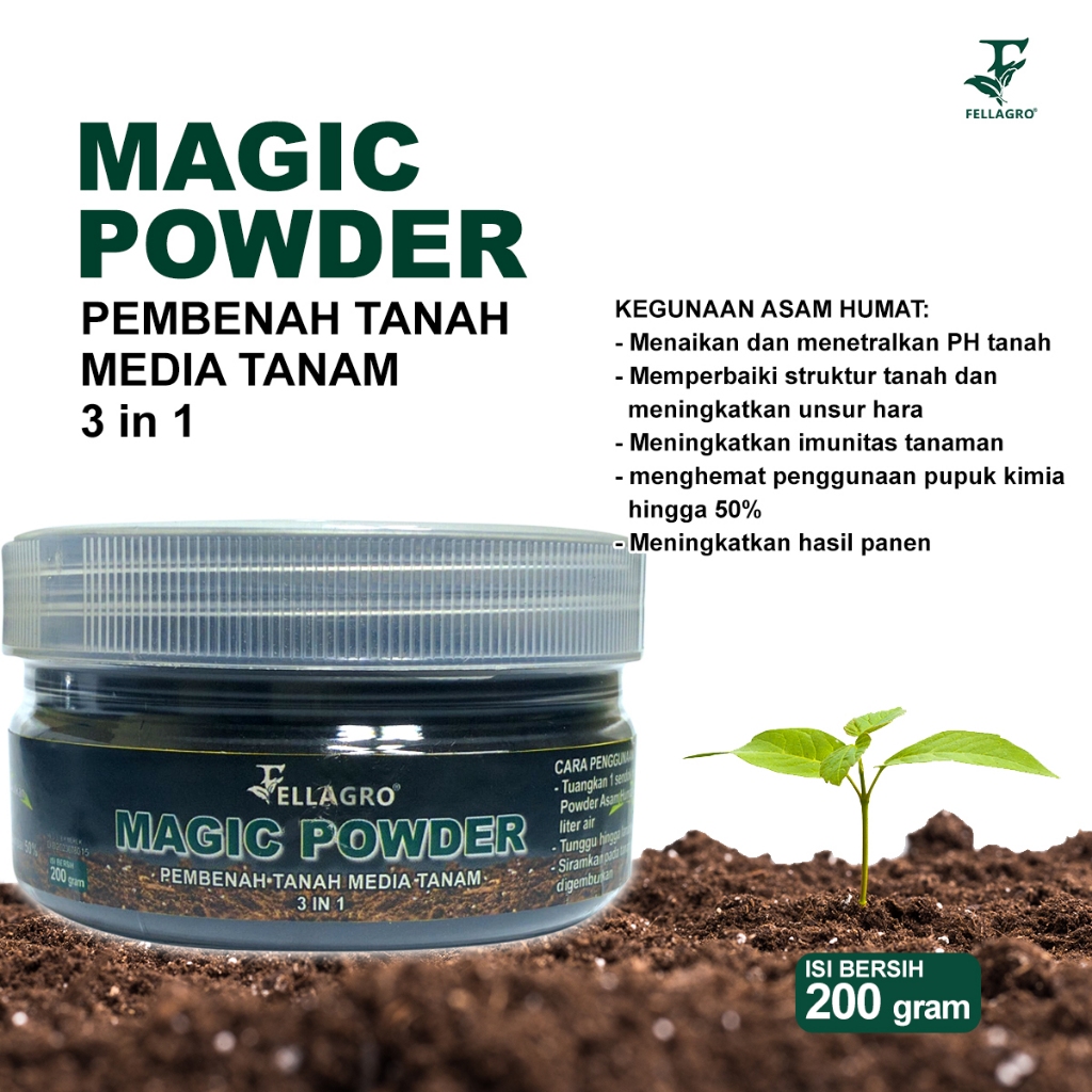 FELLAGRO MAGIC POWDER PEMBENAH MEDIA TANAM PENYUBUR DAUN DAN MEMPERKUAT AKAR
