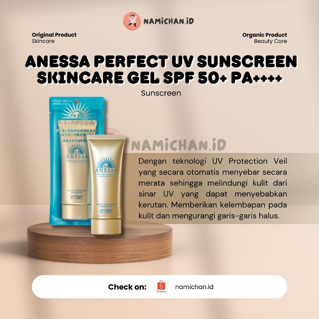 [ PO Japan ] Anessa Perfect UV Sunscreen Skincare Gel SPF 50+ PA++++ 90g | Anessa Sunscreen Original